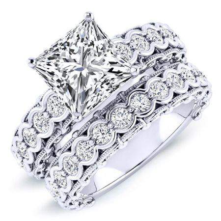 Kassia Diamond Matching Band Only (engagement Ring Not Included) For Ring With Princess Center whitegold
