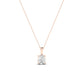 Orchid Oval Cut Diamond Solitaire Necklace (Clarity Enhanced) rosegold