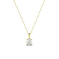 Orchid Oval Cut Moissanite Solitaire Necklace yellowgold
