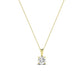 Orchid Round Cut Diamond Solitaire Necklace (Clarity Enhanced) yellowgold