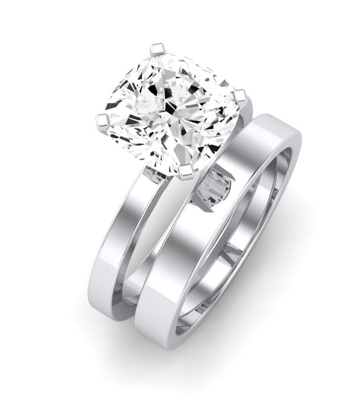 Lantana Diamond Matching Band Only (engagement Ring Not Included) For Ring With Cushion Center whitegold