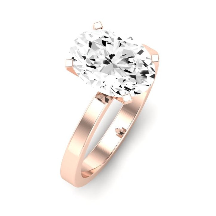 Lantana Oval Moissanite Engagement Ring rosegold