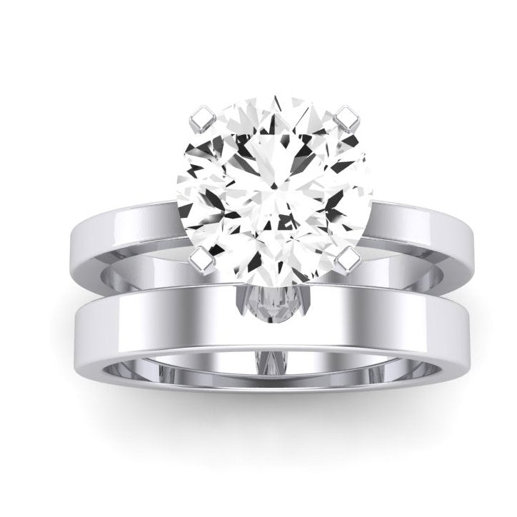 Lantana Diamond Matching Band Only (engagement Ring Not Included) For Ring With Round Center whitegold