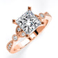Laurel Princess Diamond Engagement Ring (Lab Grown Igi Cert) rosegold