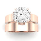 Lavender Moissanite Matching Band Only (engagement Ring Not Included) For Ring With Cushion Center rosegold