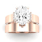 Lavender Diamond Matching Band Only (engagement Ring Not Included) For Ring With Oval Center rosegold