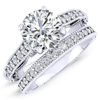 Laylani Moissanite Matching Band Only (engagement Ring Not Included) For Ring With Round Center whitegold