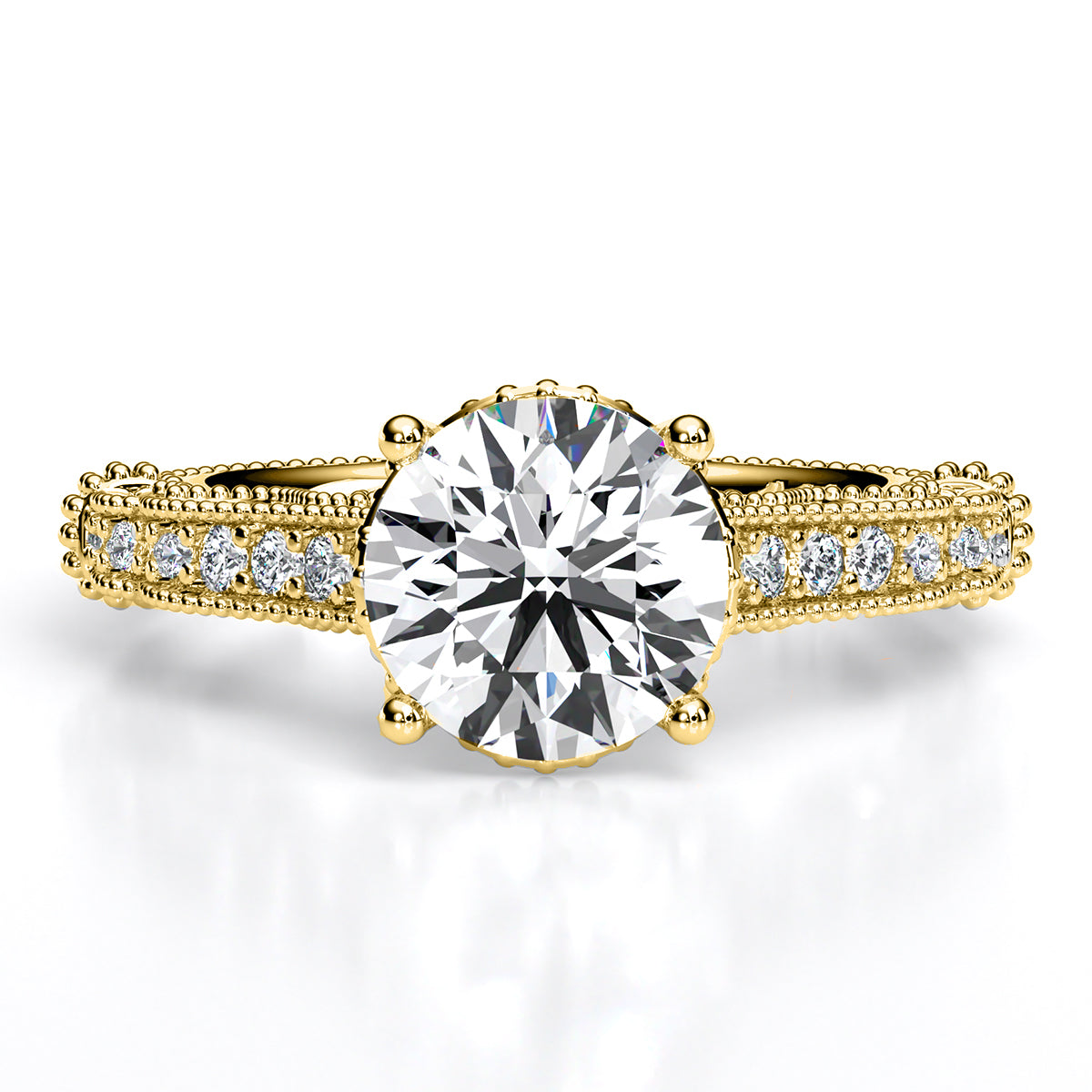 Laylani Round Diamond Engagement Ring (Lab Grown Igi Cert) yellowgold
