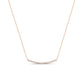 Evergreen Round Bar Diamond Accented Necklace rosegold