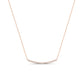 Evergreen Round Bar Moissanite Accented Necklace rosegold