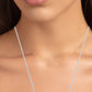 Evergreen Round Bar Diamond Accented Necklace whitegold