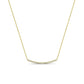 Evergreen Round Bar Diamond Accented Necklace yellowgold