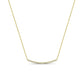 Evergreen Round Bar Moissanite Accented Necklace yellowgold