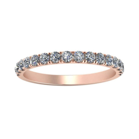 Almila Trendy Diamond Wedding Ring rosegold