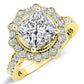 Lita Princess Moissanite Engagement Ring yellowgold