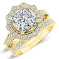 Lita Moissanite Matching Band Only (engagement Ring Not Included) For Ring With Princess Center yellowgold