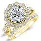 Lita Moissanite Matching Band Only (engagement Ring Not Included) For Ring With Round Center yellowgold