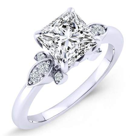 Lobelia Princess Diamond Engagement Ring (Lab Grown Igi Cert) whitegold