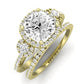 Lunaria Moissanite Matching Band Only (does Not Include Engagement Ring) For Ring With Cushion Center yellowgold
