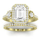 Lunaria Diamond Matching Band Only (does Not Include Engagement Ring) For Ring With Emerald Center yellowgold