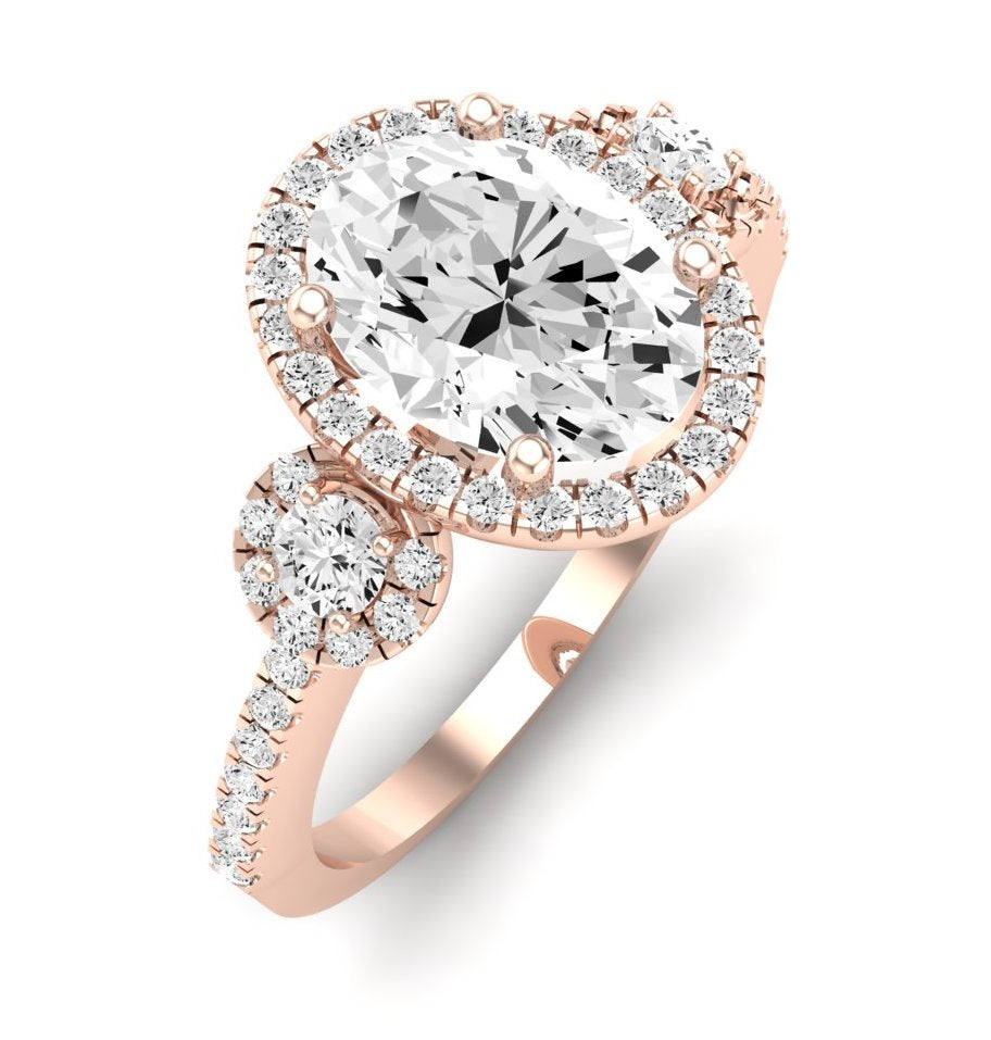 Lunaria Oval Diamond Engagement Ring (Lab Grown Igi Cert) rosegold