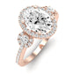 Lunaria Oval Moissanite Engagement Ring rosegold