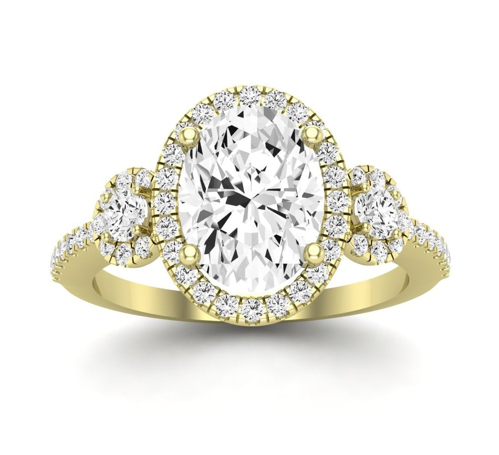 Lunaria Oval Diamond Engagement Ring (Lab Grown Igi Cert) yellowgold