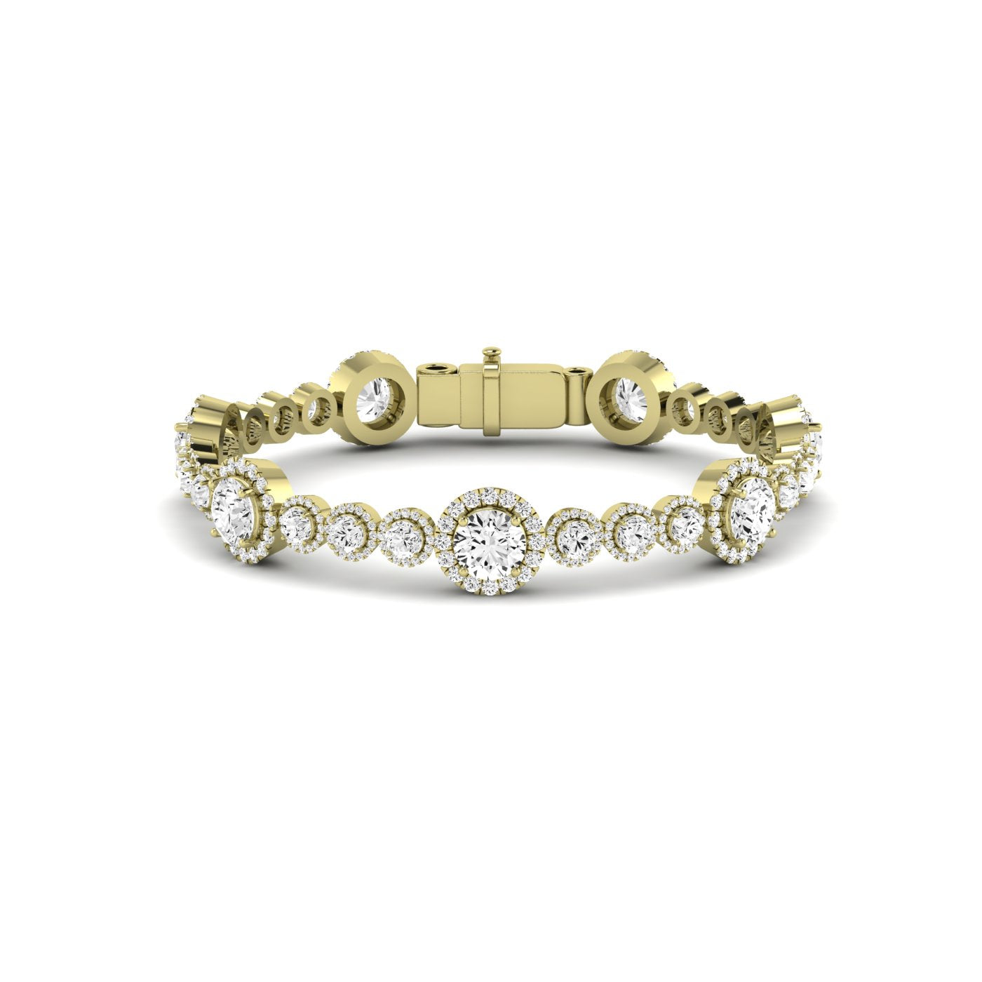 Chelsea Round Cut Diamond Bracelet (clarity Enhanced) yellowgold