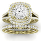 Lupin Diamond Matching Band Only (does Not Include Engagement Ring)  For Ring With Cushion Center yellowgold