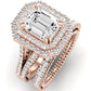 Lupin Moissanite Matching Band Only (does Not Include Engagement Ring)  For Ring With Emerald Center rosegold