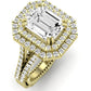 Lupin Emerald Diamond Engagement Ring (Lab Grown Igi Cert) yellowgold