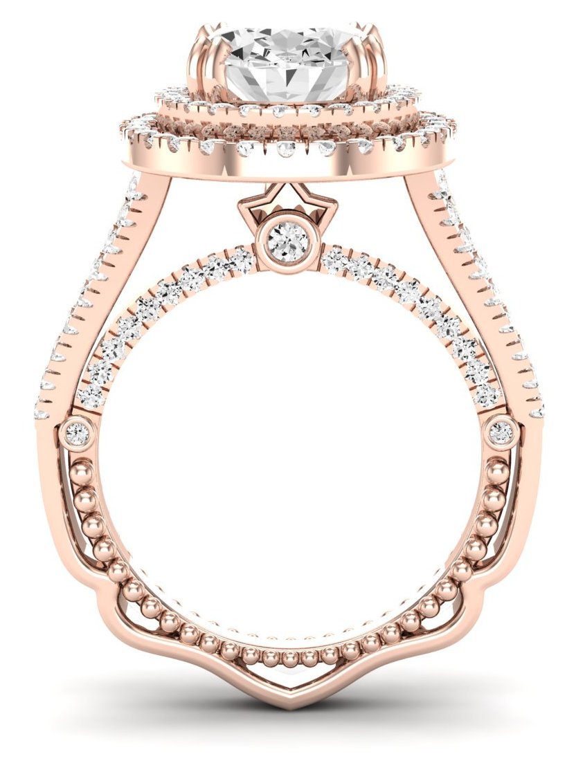 Lupin Oval Diamond Engagement Ring (Lab Grown Igi Cert) rosegold