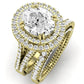 Lupin Diamond Matching Band Only (does Not Include Engagement Ring)  For Ring With Oval Center yellowgold