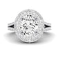 Lupin Oval Diamond Engagement Ring (Lab Grown Igi Cert) whitegold