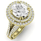 Lupin Oval Moissanite Engagement Ring yellowgold
