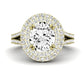 Lupin Oval Moissanite Engagement Ring yellowgold