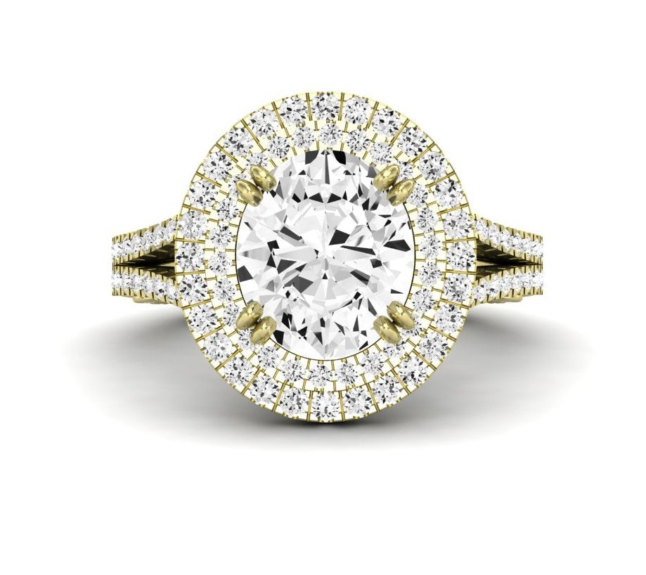 Lupin Oval Diamond Engagement Ring (Lab Grown Igi Cert) yellowgold