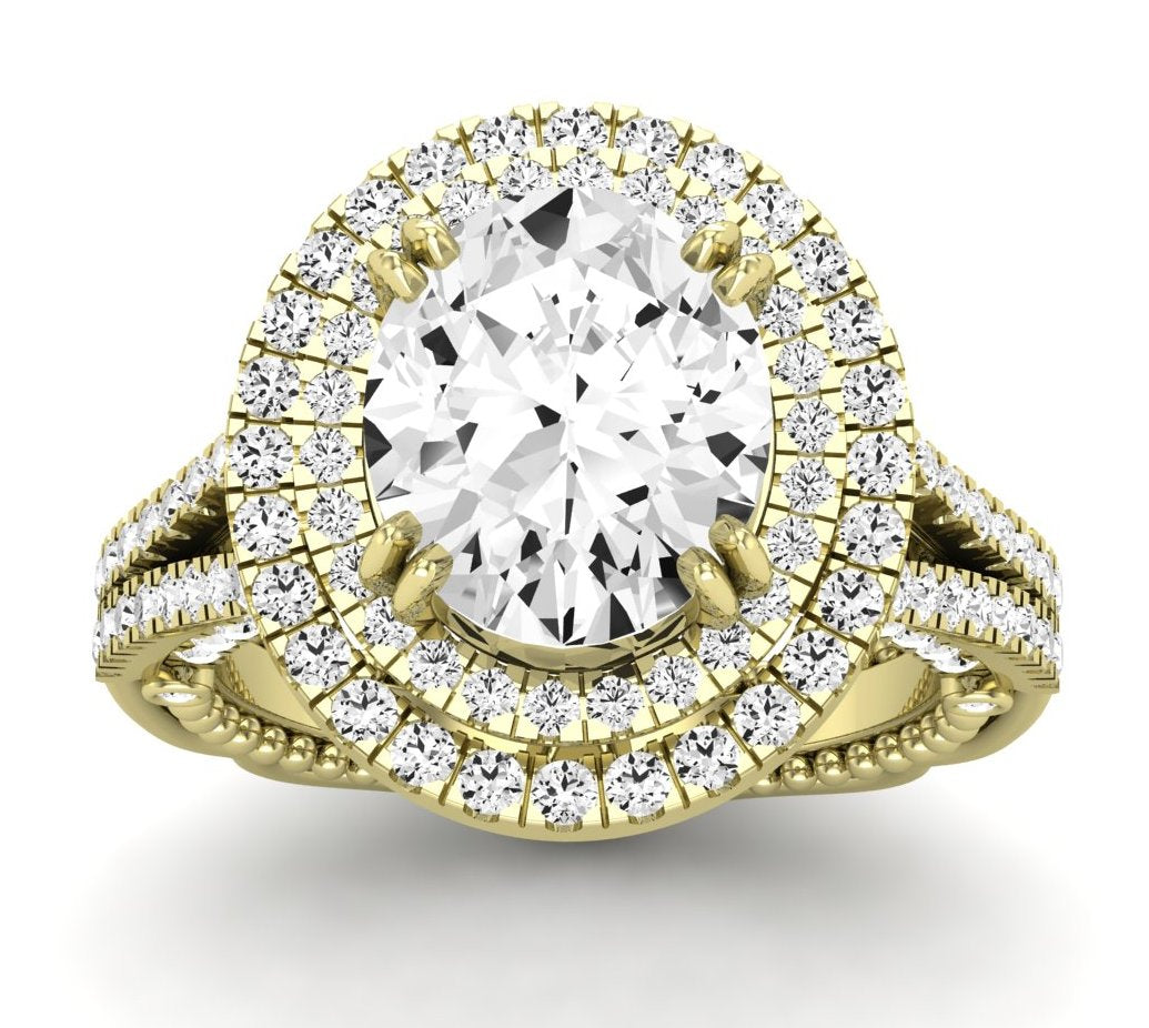 Lupin Oval Diamond Engagement Ring (Lab Grown Igi Cert) yellowgold