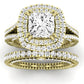 Lupin Diamond Matching Band Only (does Not Include Engagement Ring)  For Ring With Princess Center yellowgold