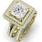 Lupin Diamond Matching Band Only (does Not Include Engagement Ring)  For Ring With Princess Center yellowgold