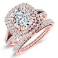 Lupin Cushion Diamond Bridal Set (Lab Grown Igi Cert) rosegold