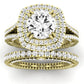 Lupin Diamond Matching Band Only (does Not Include Engagement Ring)  For Ring With Round Center yellowgold