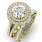 Lupin Diamond Matching Band Only (does Not Include Engagement Ring)  For Ring With Round Center yellowgold