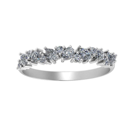 Rhodes Trendy Diamond Wedding Ring whitegold