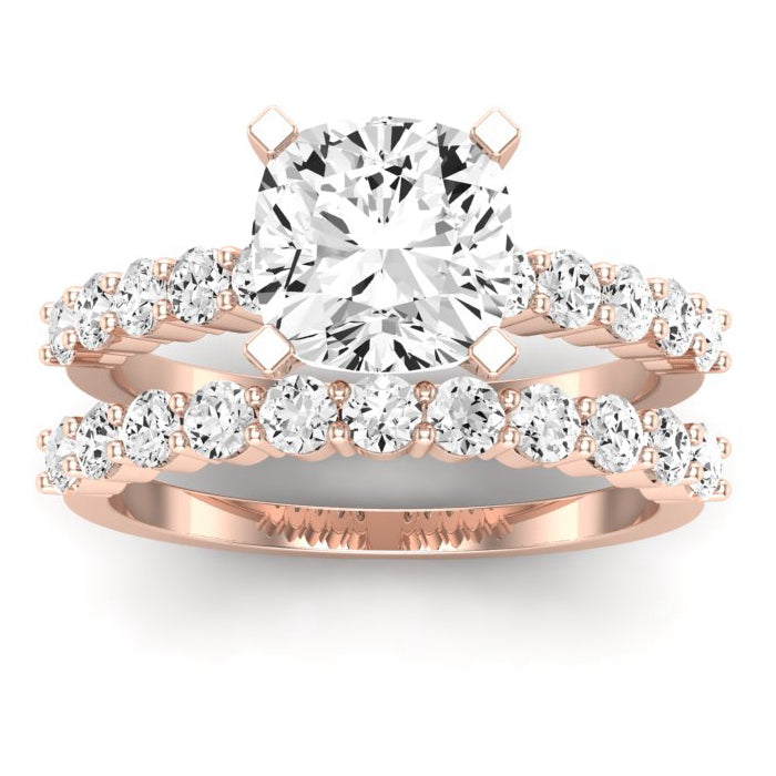 Magnolia Moissanite Matching Band Only (does Not Include Engagement Ring) For Ring With Round Center rosegold