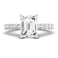 Magnolia Emerald Diamond Engagement Ring (Lab Grown Igi Cert) whitegold