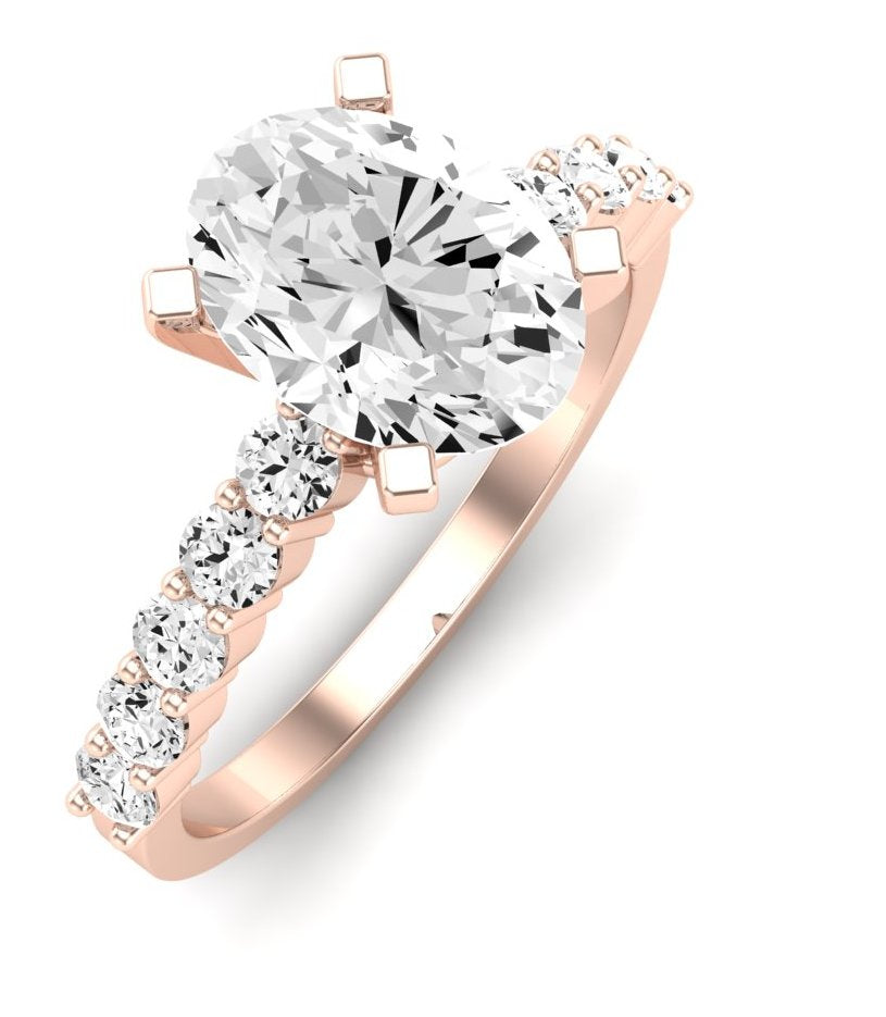 Magnolia Oval Diamond Engagement Ring (Lab Grown Igi Cert) rosegold