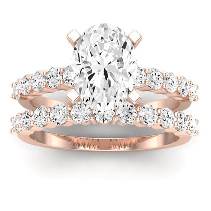 Magnolia Diamond Matching Band Only (does Not Include Engagement Ring) For Ring With Cushion Center rosegold