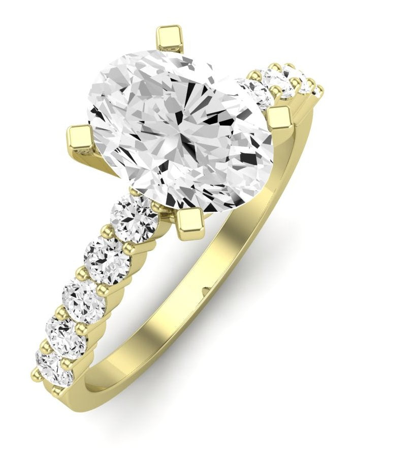 Magnolia Oval Diamond Engagement Ring (Lab Grown Igi Cert) yellowgold