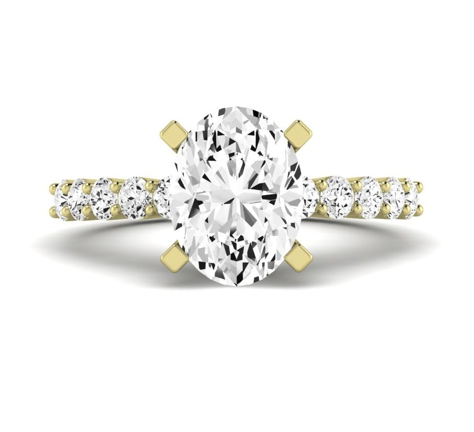 Magnolia Oval Diamond Engagement Ring (Lab Grown Igi Cert) yellowgold